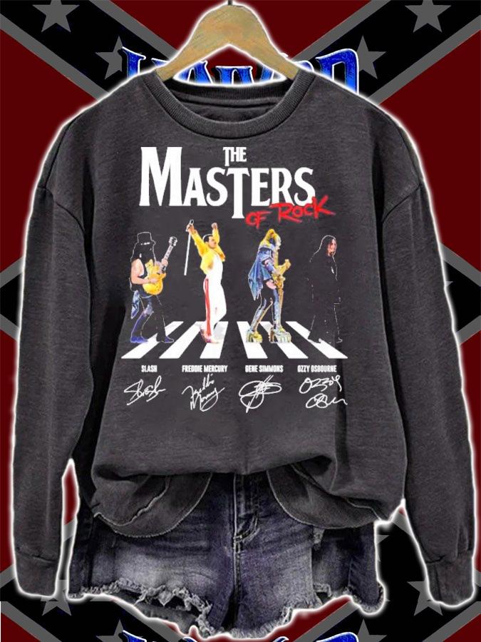 The Masters of Rock Abbey Road Slash Freddie Mercury Gene Simmons Ozzy Osbourne signatures shirt t-shirt sweatshirt