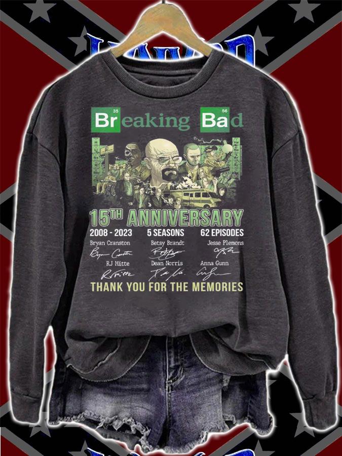 15th Anniversary Breaking Bad 2008-2023 5 Seasons 62 Ep Signatures t-shirt