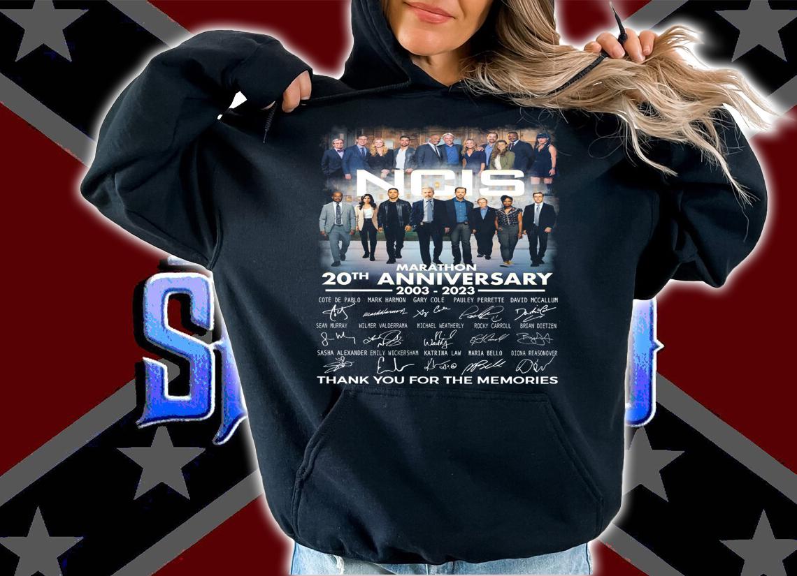 NCIS Marathon 2003-2023 thank you for the memories signatures t-shirt