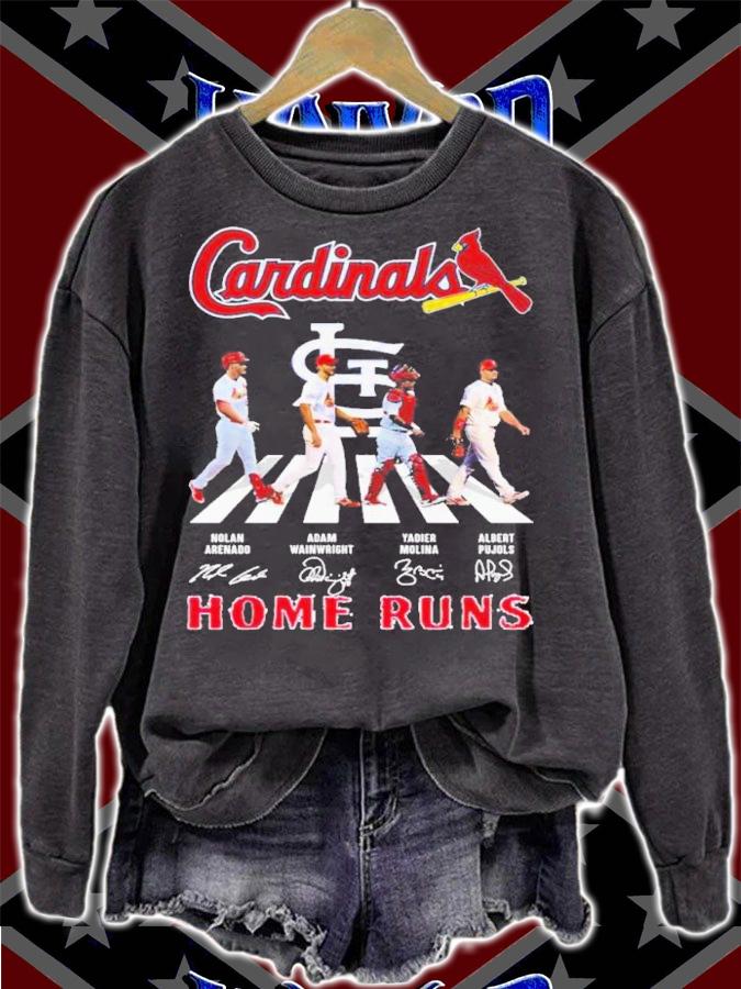 The Cardinals Nolan Arenado Adam Wainwright Yadier Molina And Albert Pujols Home Runs Abbey Road Signatures Shirt t-shirt