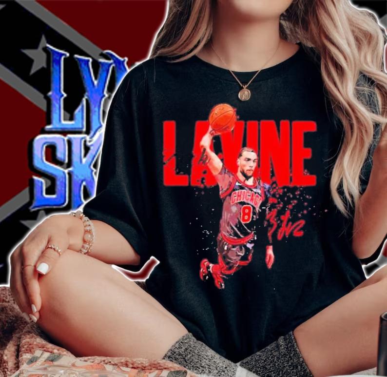Zach Lavine Chicago Bulls NBA Basketball Shirt t-shirt woman shirt