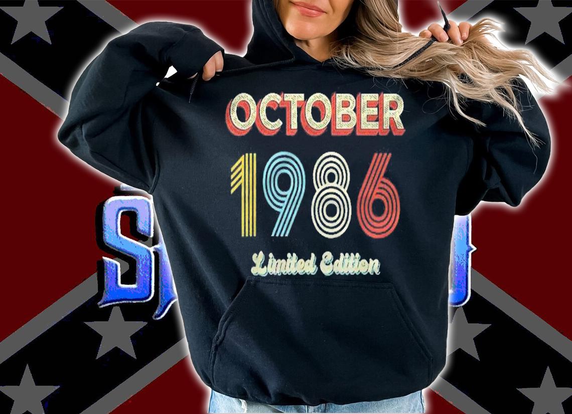 35Th Birthday Gifts Vintage October 1986 Limited Edition Shirt t-shirt hoodie