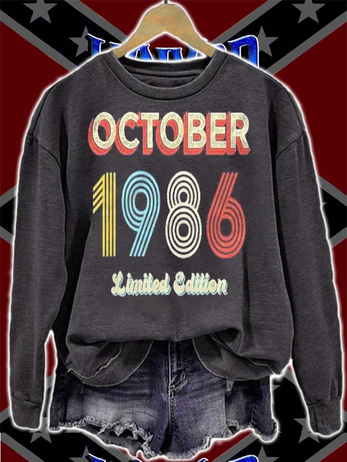 35Th Birthday Gifts Vintage October 1986 Limited Edition Shirt t-shirt sweatshirt