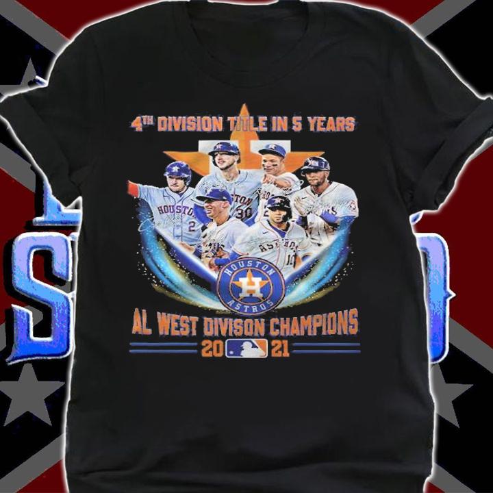 4th division title in 5 years AL West Division Champions Houston Astros 2021 signatures shirt t-shirt shirt