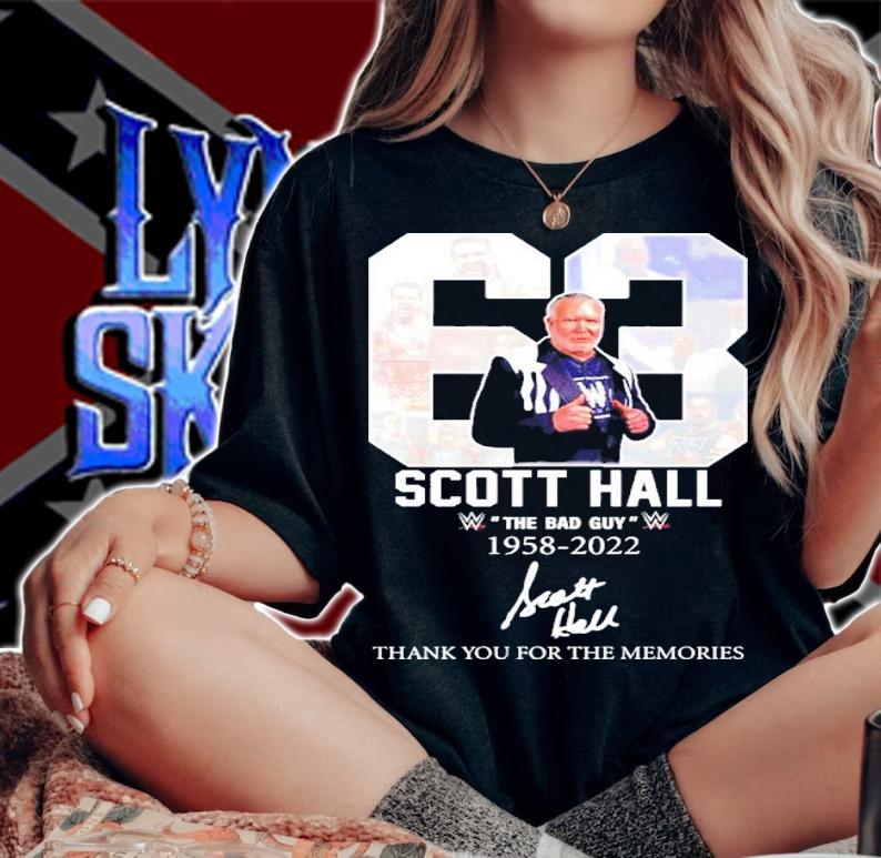 63 Scott Hall the bad guy 1958-2022 signature shirt t-shirt woman shirt