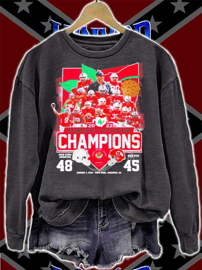 2022 Rose Bowl Game Pres By Capital One Venture X Champions Ohio State Buckeyes 48 45 Utah Utes Shirt t-shirt