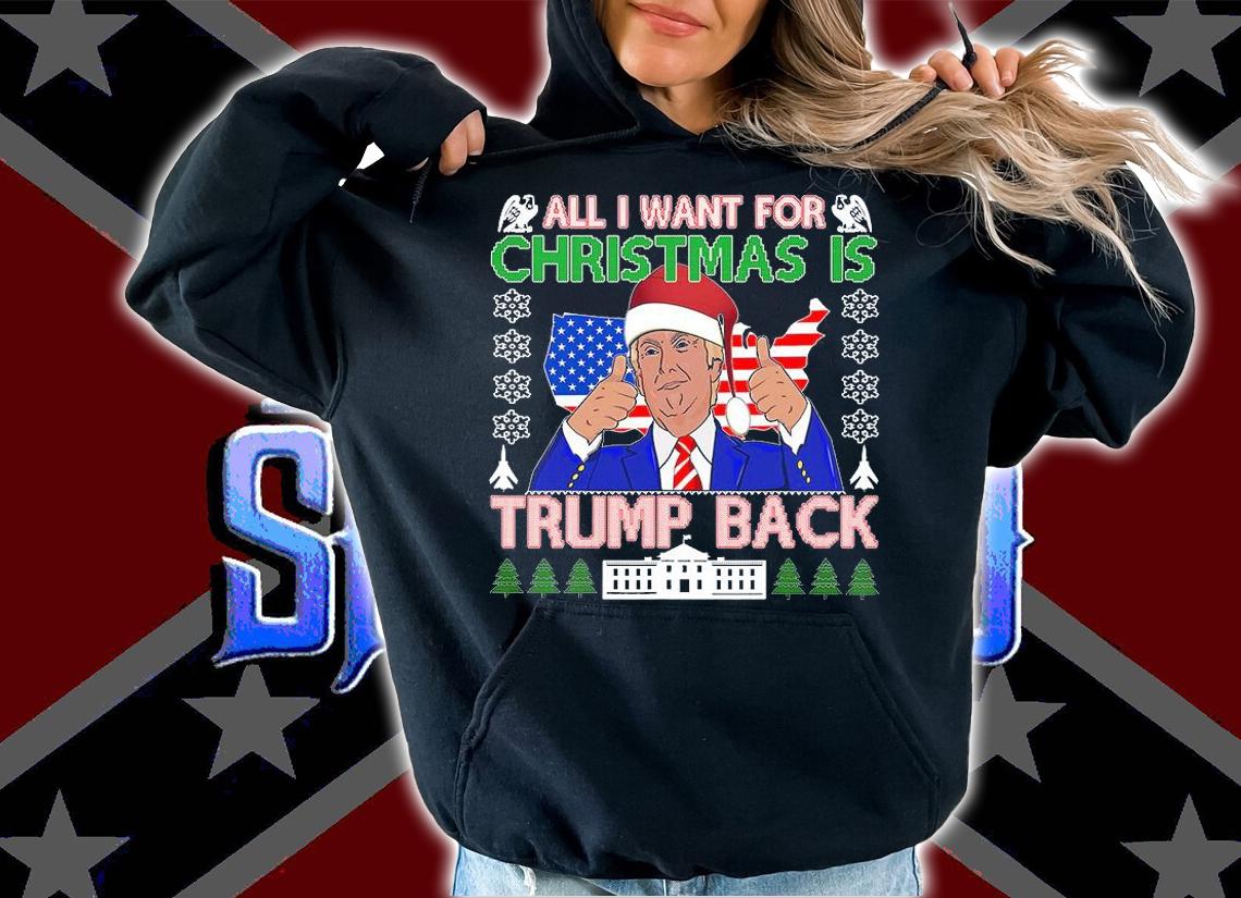 All I Want For Christmas Is Trump Back Ugly Xmas Design T-Shirt t-shirt