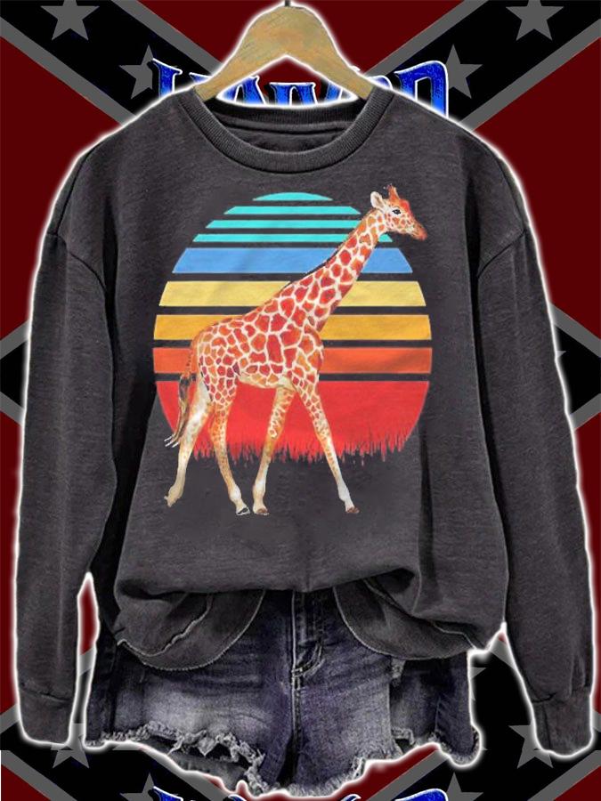 Animal Lover Gift Africa Sunset Zoo Keeper Giraffe Shirt t-shirt