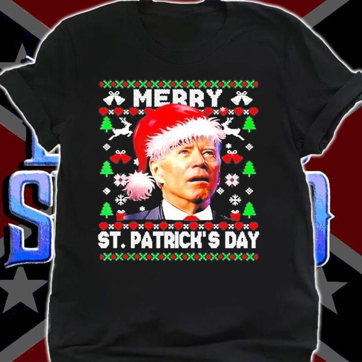 Anti Biden Merry St. Patricks Day Ugly Christmas T-Shirt t-shirt shirt