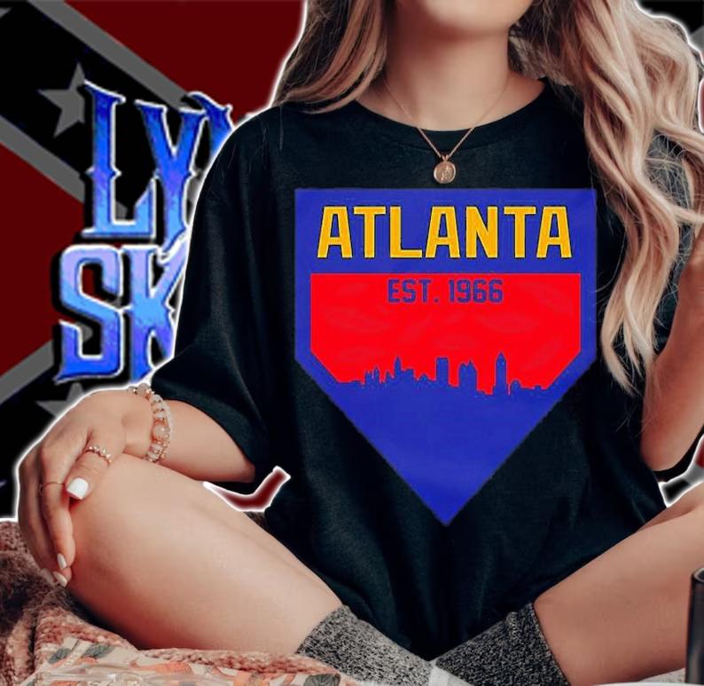 Atlanta Home Plate Skyline T-Shirt t-shirt woman shirt