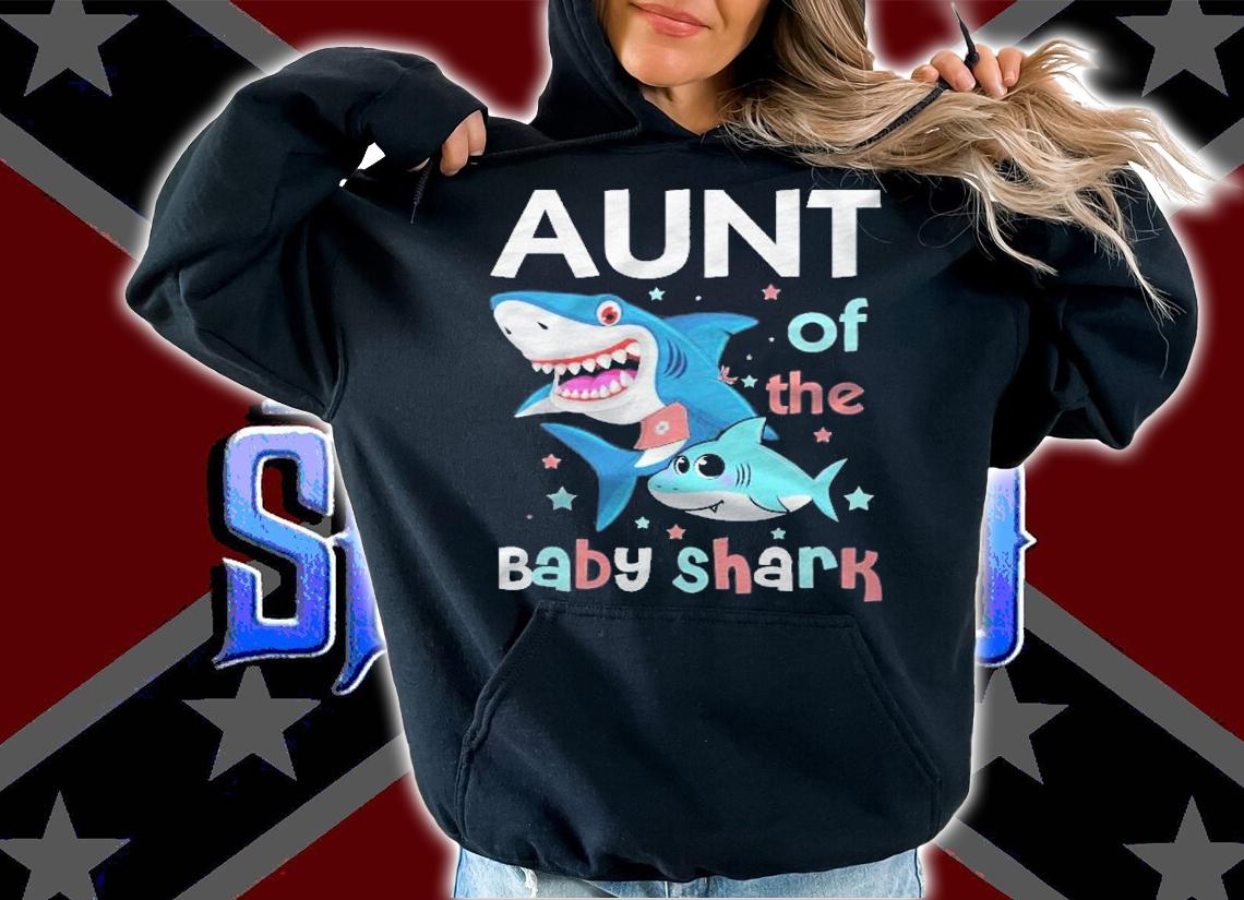 Aunt Of The Baby Shark Funny Auntie And Niece Nephew shirt t-shirt hoodie