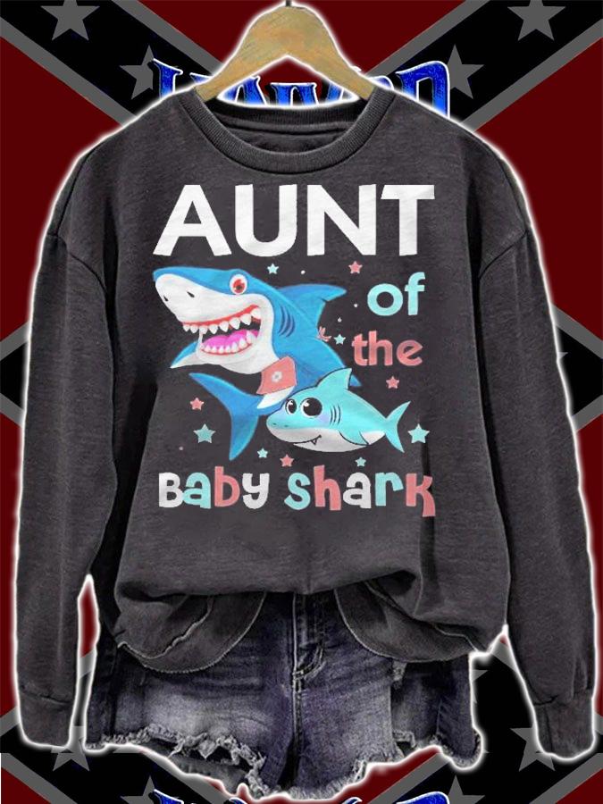 Aunt Of The Baby Shark Funny Auntie And Niece Nephew shirt t-shirt sweatshirt
