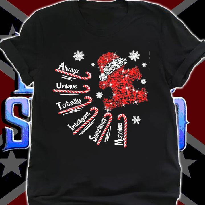 Autism Santa Christmas Always Unique Totally Interesting Sometimes Mysterious Shirt t-shirt shirt