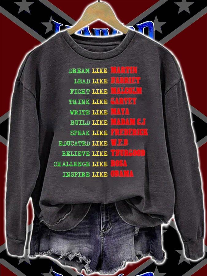 Black History Dream Like Martin Black Power T-Shirt t-shirt sweatshirt