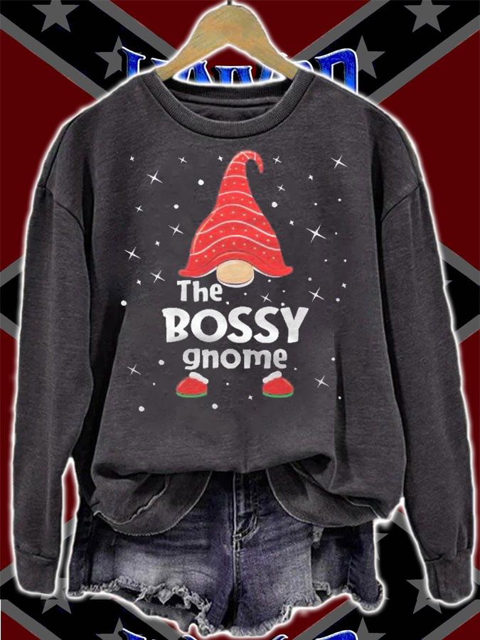 Bossy Gnome Family Matching Christmas Funny Gift Pajama Shirt t-shirt