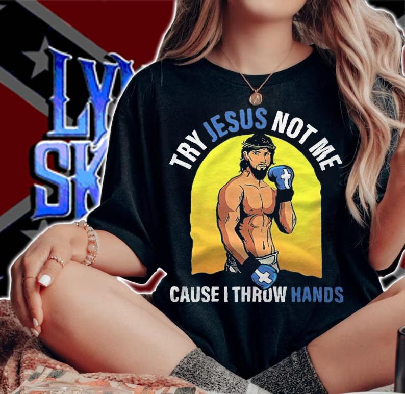 Boxing Try Jesus Not Me Cause I Throw Hands shirt t-shirt