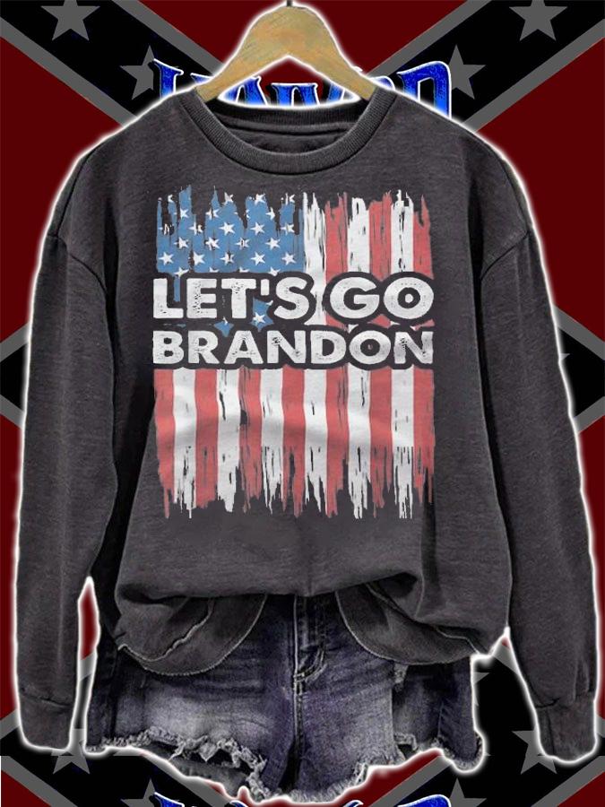 Brandon Tee Let's Go Brandon Funny USA Flag T-Shirt t-shirt sweatshirt