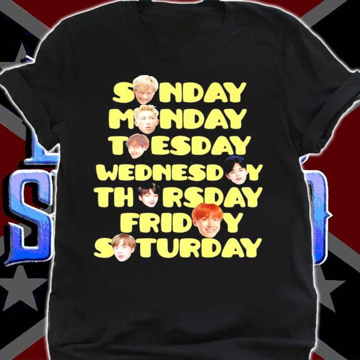 BTS Sunday Monday Tuesday Wednesday Thursday Friday Saturday Shirt t-shirt