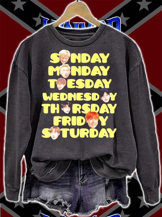 BTS Sunday Monday Tuesday Wednesday Thursday Friday Saturday Shirt t-shirt