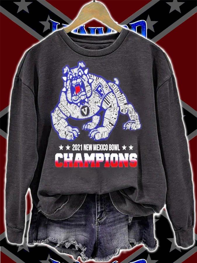 Fresno State Bulldogs Football 2021 New Mexico Bowl Champions Shirt t-shirt sweatshirt