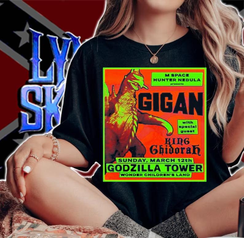 Godzilla Toho Ghost X Ghost Gigan Flyer Shirt t-shirt