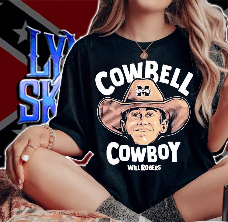 Will Rogers Cowbell Cowboy Shirt t-shirt woman shirt