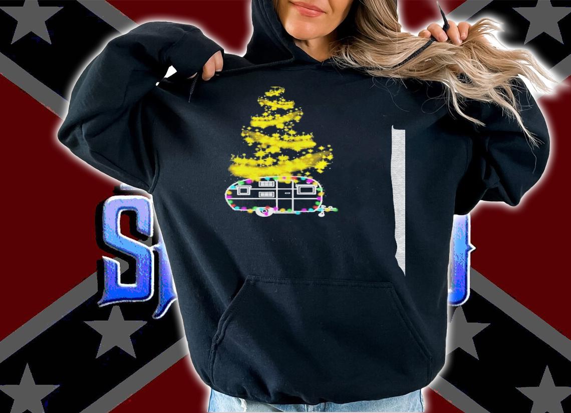 Camping tree light xmas merry christmas shirt t-shirt hoodie