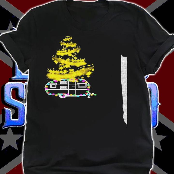 Camping tree light xmas merry christmas shirt t-shirt shirt