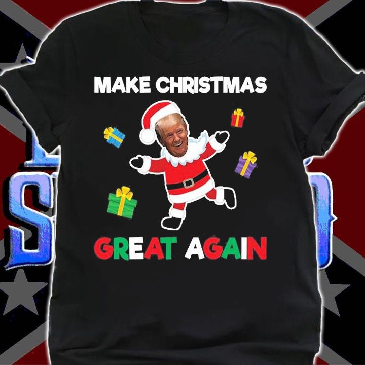Christmas Great Xmas Donald Trump Santa Design T-Shirt t-shirt
