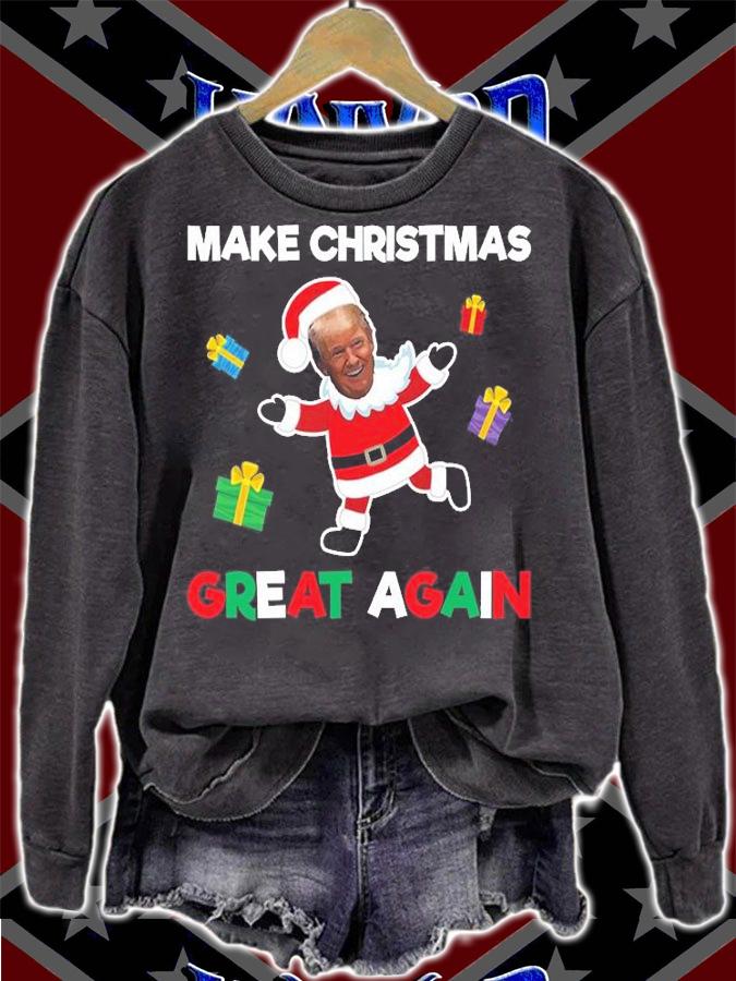 Christmas Great Xmas Donald Trump Santa Design T-Shirt t-shirt