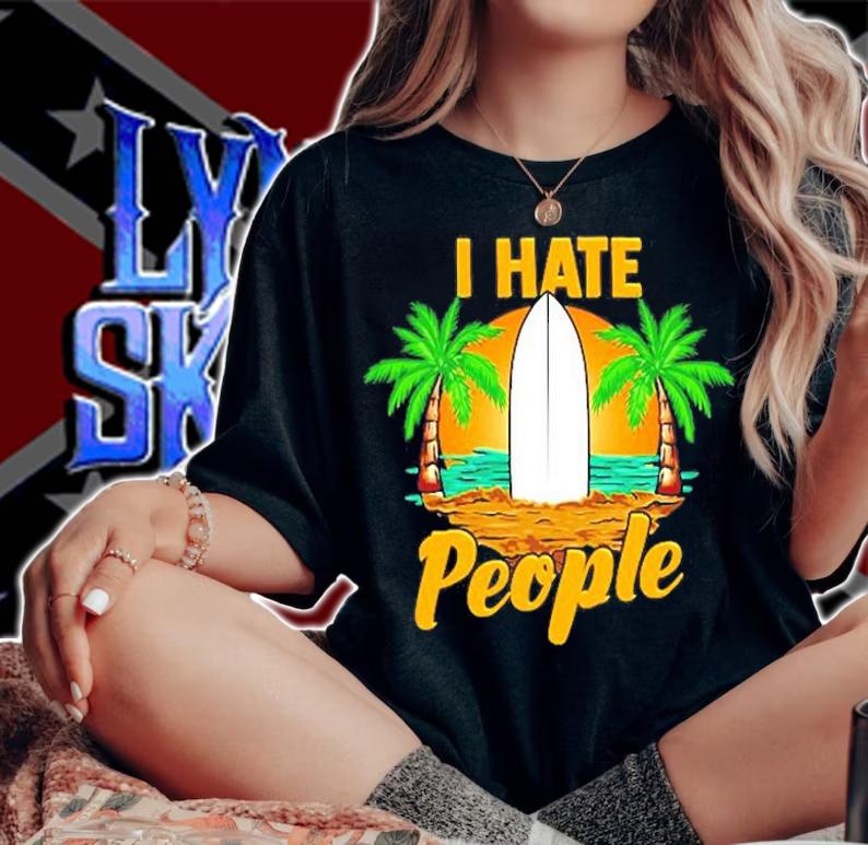 Funny I Hate People Beach Vacation Pun T-Shirt t-shirt