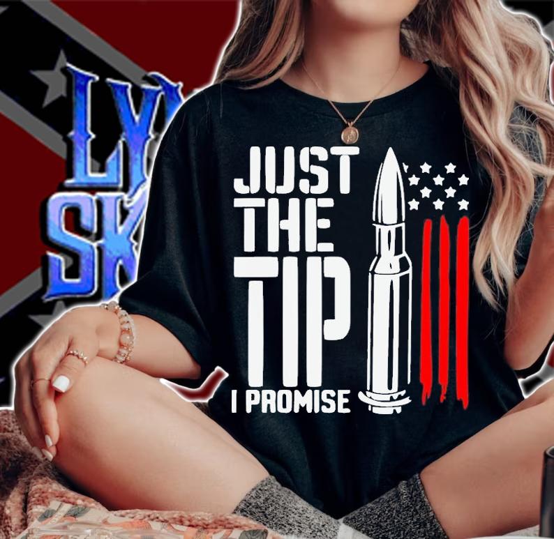 Just The Tip I Promise USA Flag T-Shirt t-shirt woman shirt