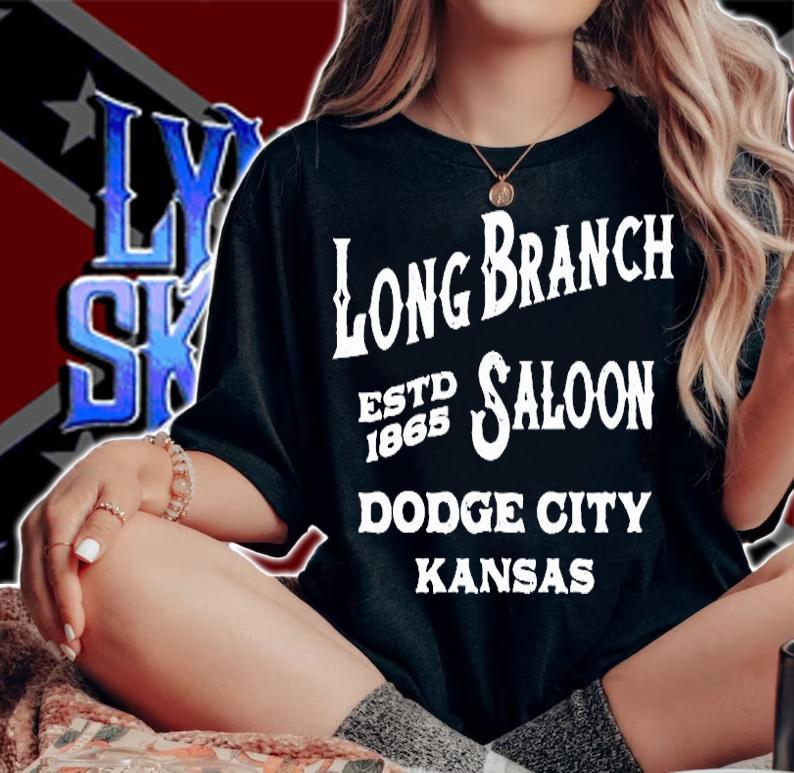 Long Branch Saloon Dodge City Kansas T-Shirt t-shirt woman shirt