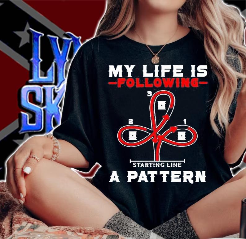 My Life Is Following A Pattern Horse Riding T-Shirt t-shirt woman shirt