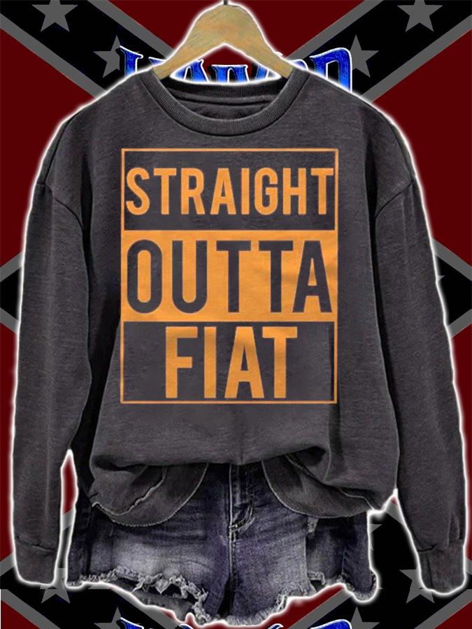Straight Outta Fiat Funny Btc Crypto Lover Shirt t-shirt sweatshirt