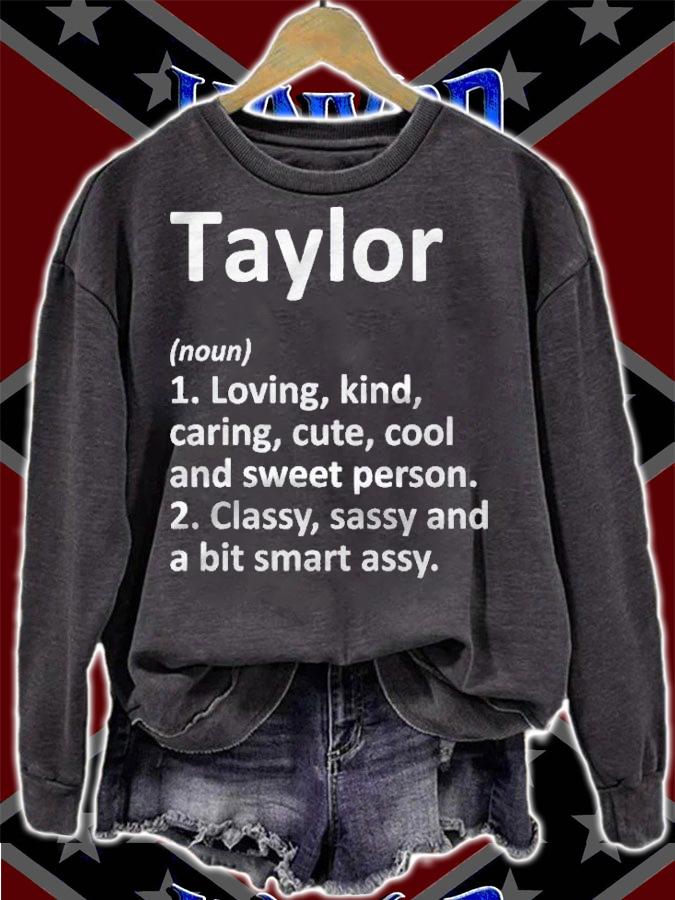 Taylor Definition Personalized Name Funny Birthday Gift Idea Shirt t-shirt sweatshirt