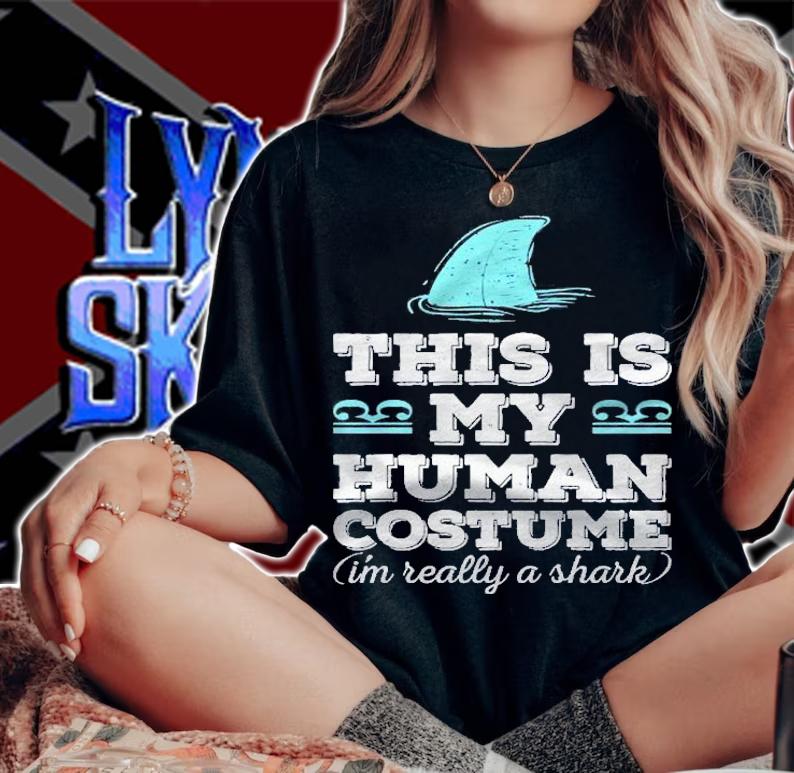This Is My Human Costume Im Really A Shark Shirt t-shirt