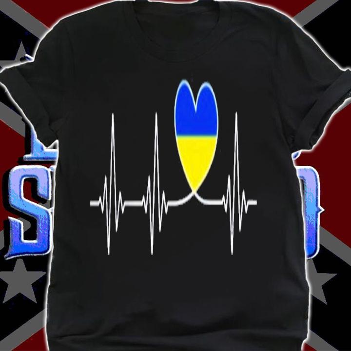 Ukraine Love Heartbeat And Ukrainian Flag With Heart Ukraine Shirt t-shirt shirt