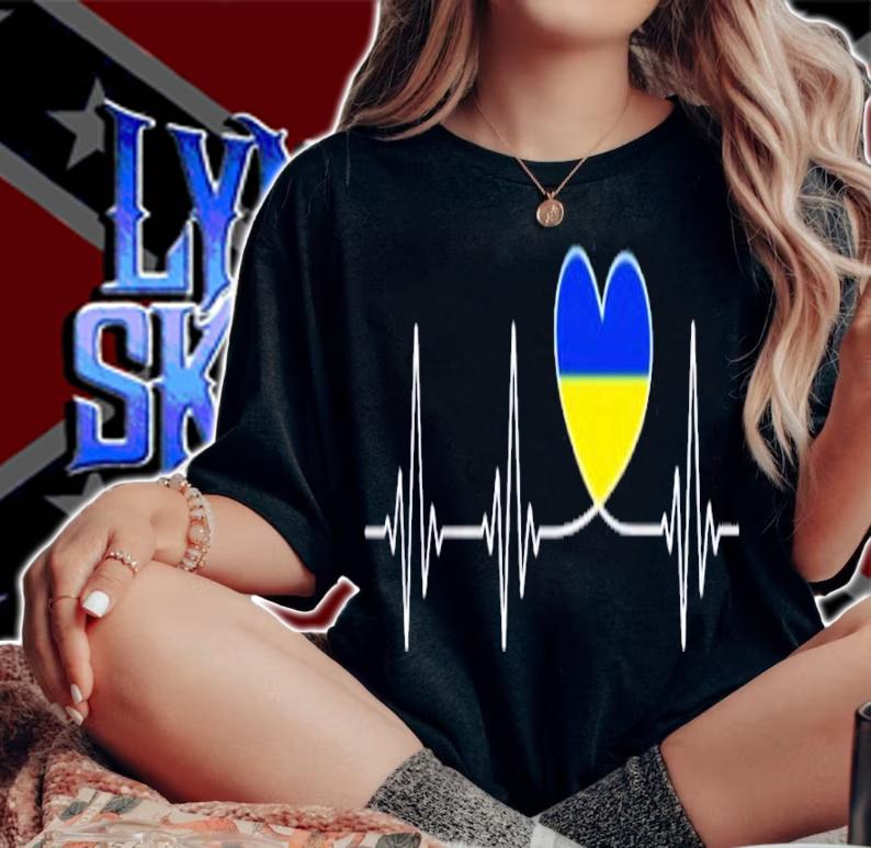 Ukraine Love Heartbeat And Ukrainian Flag With Heart Ukraine Shirt t-shirt woman shirt
