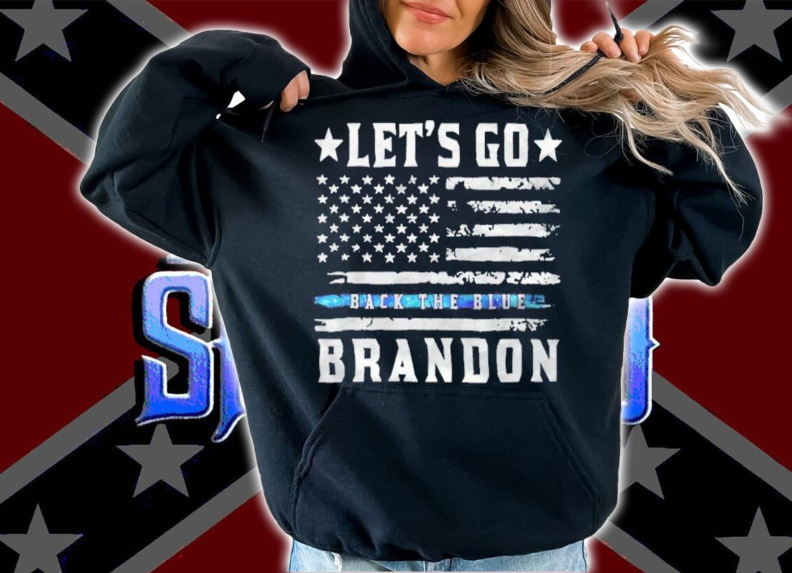 Let's go back the blue Brandon American flag 2021 T-shirt t-shirt