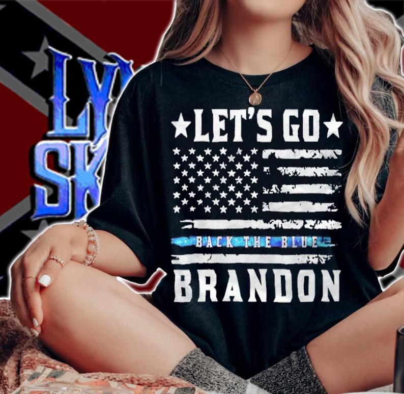 Let's go back the blue Brandon American flag 2021 T-shirt t-shirt