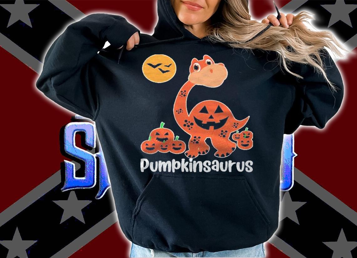 Pumpkinsaurus Funny Halloween Dinosaur With Pumpkin Shirt t-shirt