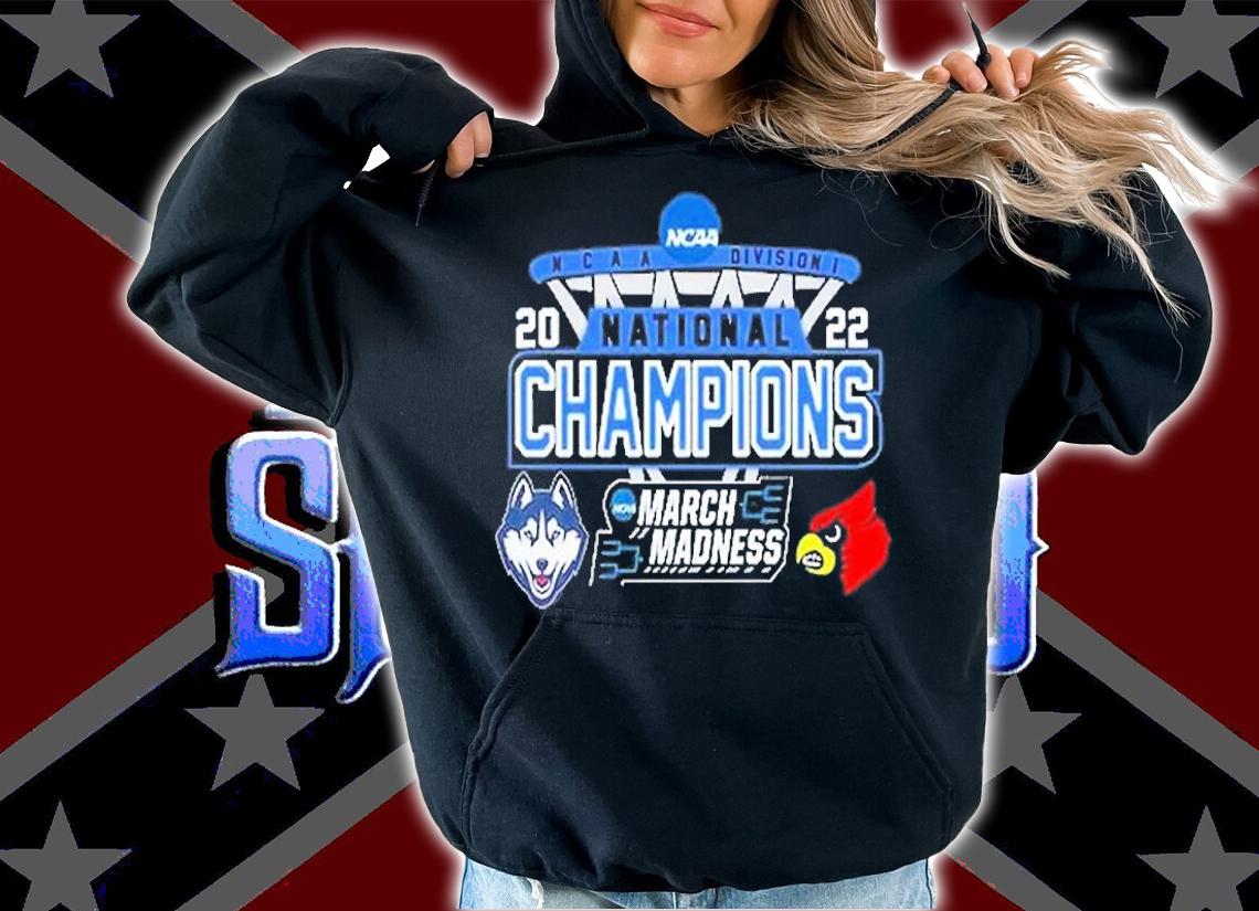 UConn Huskies Vs Louisville NCAA Division I March Madness The Road To National Champions 2022 T-Shirt t-shirt hoodie