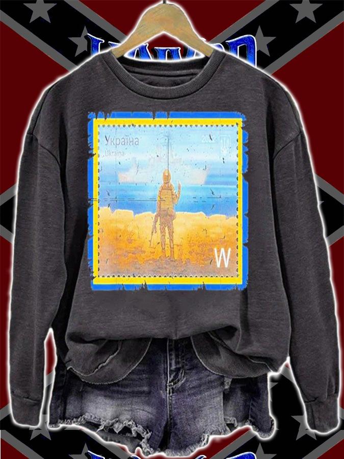 Vintage Ukraine Postage Stamp Flag Pride Army Patriot Roots T-Shirt t-shirt