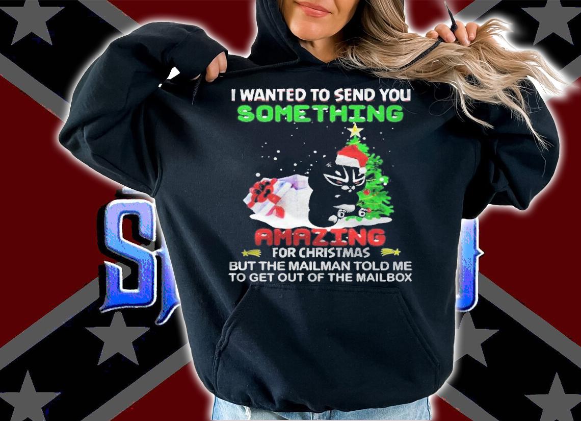Cat I Wanted To Send You Something Amazing For Christmas Shirt t-shirt hoodie