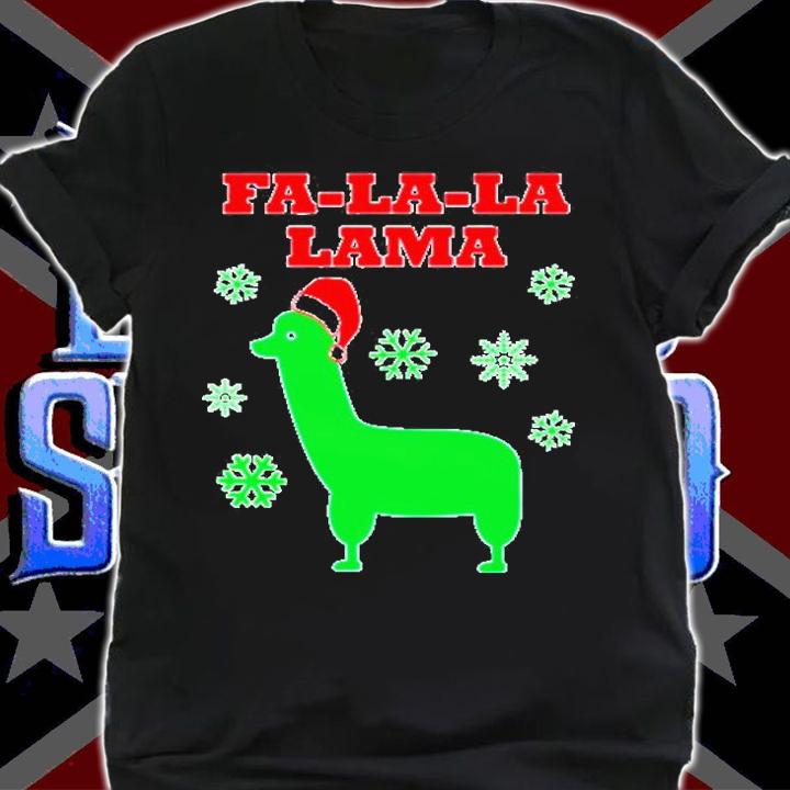 Cute Llama Christmas Fa-La-La Lama T-Shirt t-shirt shirt