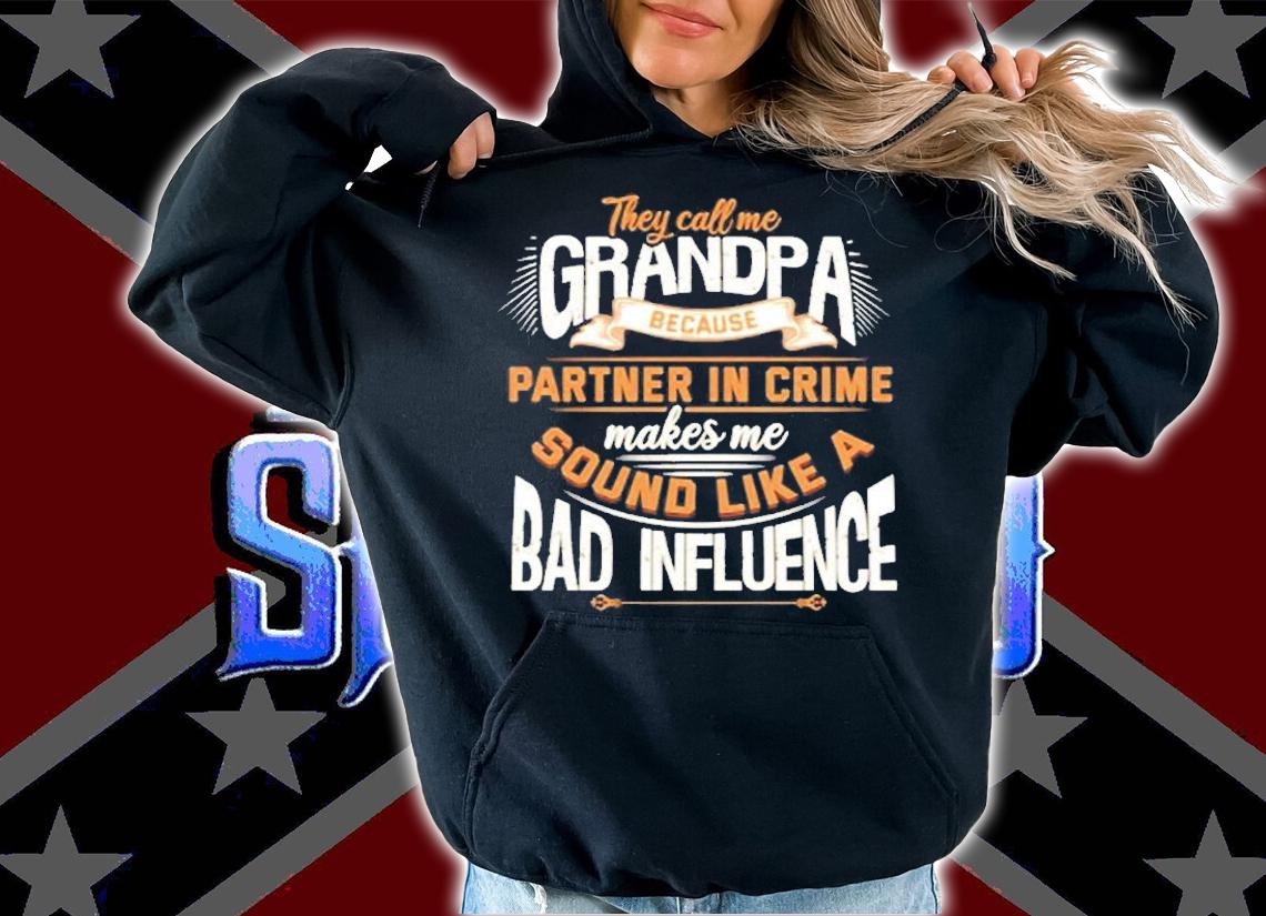 Funny Grandpa Partner In Crime Phrase Granddad Humor T-Shirt t-shirt hoodie