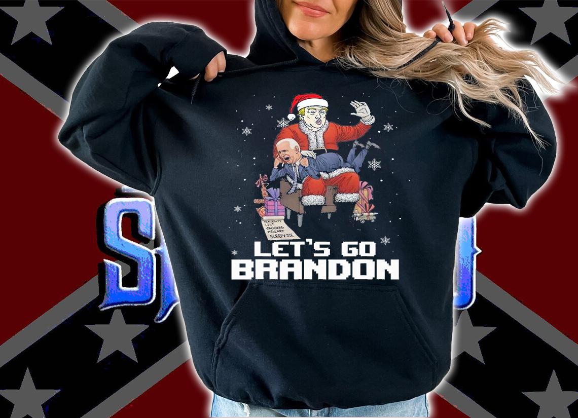 Santa Trump Pro Anti Biden Christmas Lets Go Branson Brandon T-Shirt t-shirt