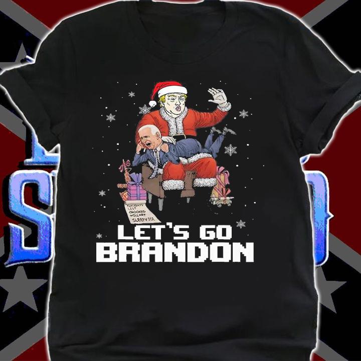 Santa Trump Pro Anti Biden Christmas Lets Go Branson Brandon T-Shirt t-shirt