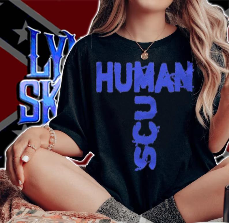 New Design blue Human Scum T-Shirt t-shirt woman shirt